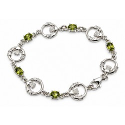 Sterling Silver Bracelet With Peridot