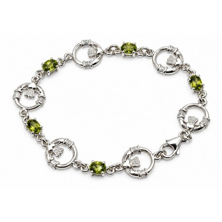 Sterling Silver Bracelet With Peridot