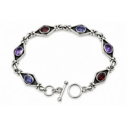 Sterling Silver Bracelet With Gemstone