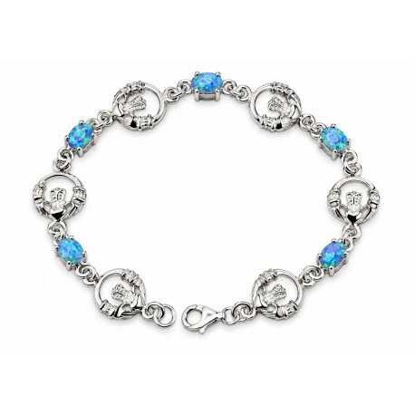 Sterling Silver Bracelet With Opal