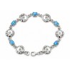 Sterling Silver Bracelet With Opal